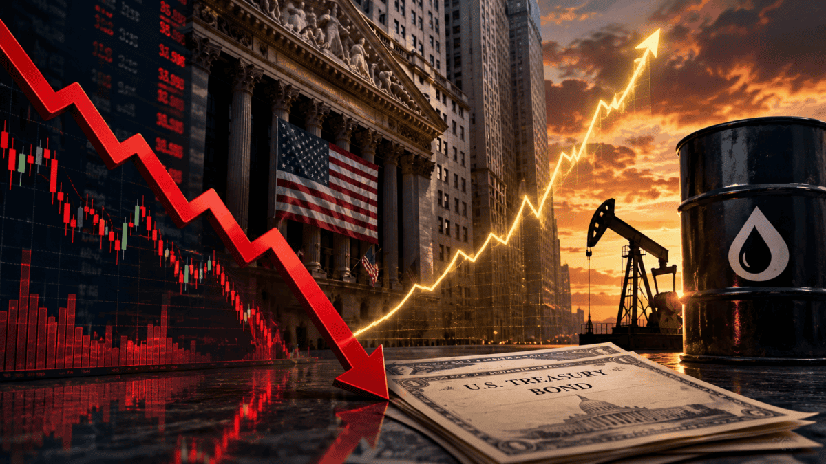 U.S. stocks fall as Treasury yields and oil prices rise