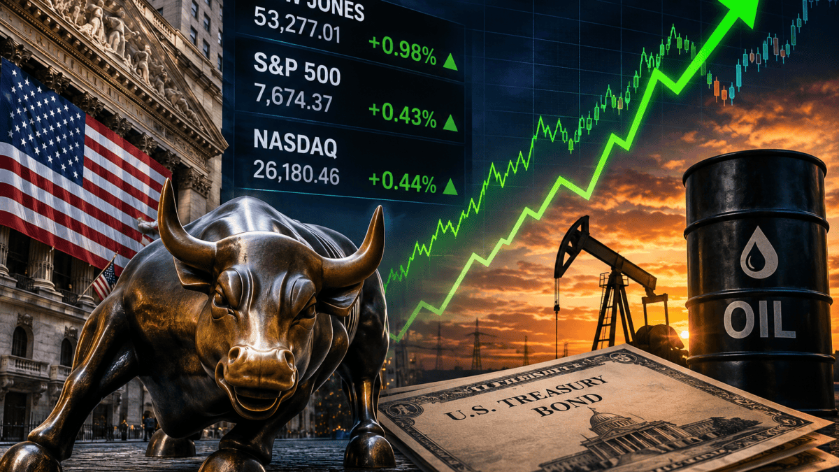 US stocks rebound on Wall Street as Treasury yields and oil prices remain high.