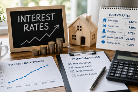 Interest rates explained with mortgage, savings, borrowing and financial planning examples
